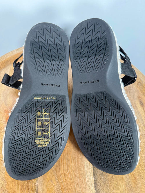 NWB Everlane The ReNew Teddy Sport Sandal Black/Cream Women's Size 7