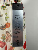 NWT Mac Duggal Apparel White Butterfly Print Ruffle Hem Mini Dress Size 6