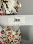 NWT Mac Duggal Apparel White Butterfly Print Ruffle Hem Mini Dress Size 6