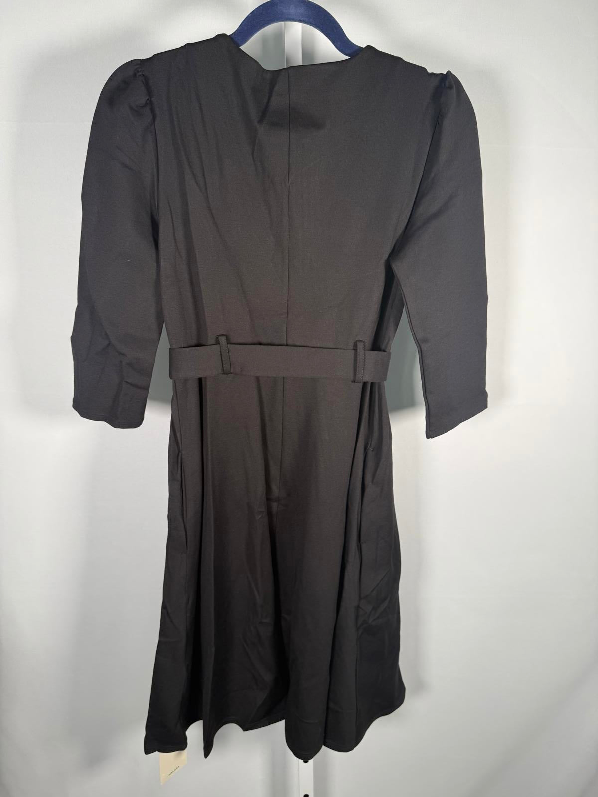 NWT Halara Round Neck Zipper Belted Pocket Midi Fit And Flare Work Dress Size XL