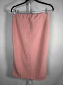 NWT Halara Ribbed High Waist Bodycon Midi Skirt Mellow Rose Size Medium