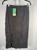 NWT Halara High Waisted Corduroy Hem Midi Skirt Casual XS