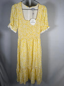 NWT Lost + Wander Sweet Summer Daze Yellow Midi Dress Size Small