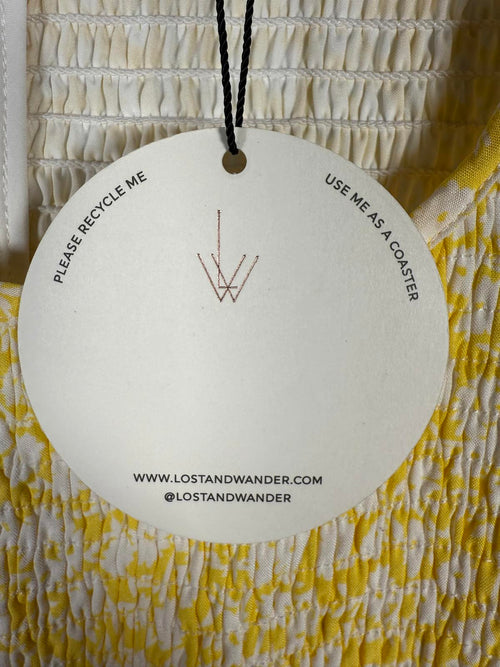 NWT Lost + Wander Sweet Summer Daze Yellow Midi Dress Size Small