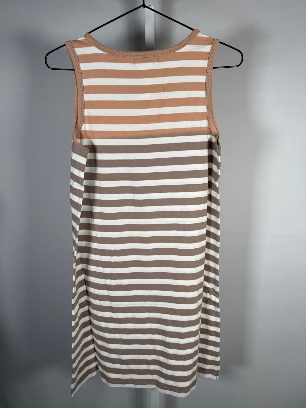 NWT Z Supply Aya Striped Dress Washed Taupe Size Large