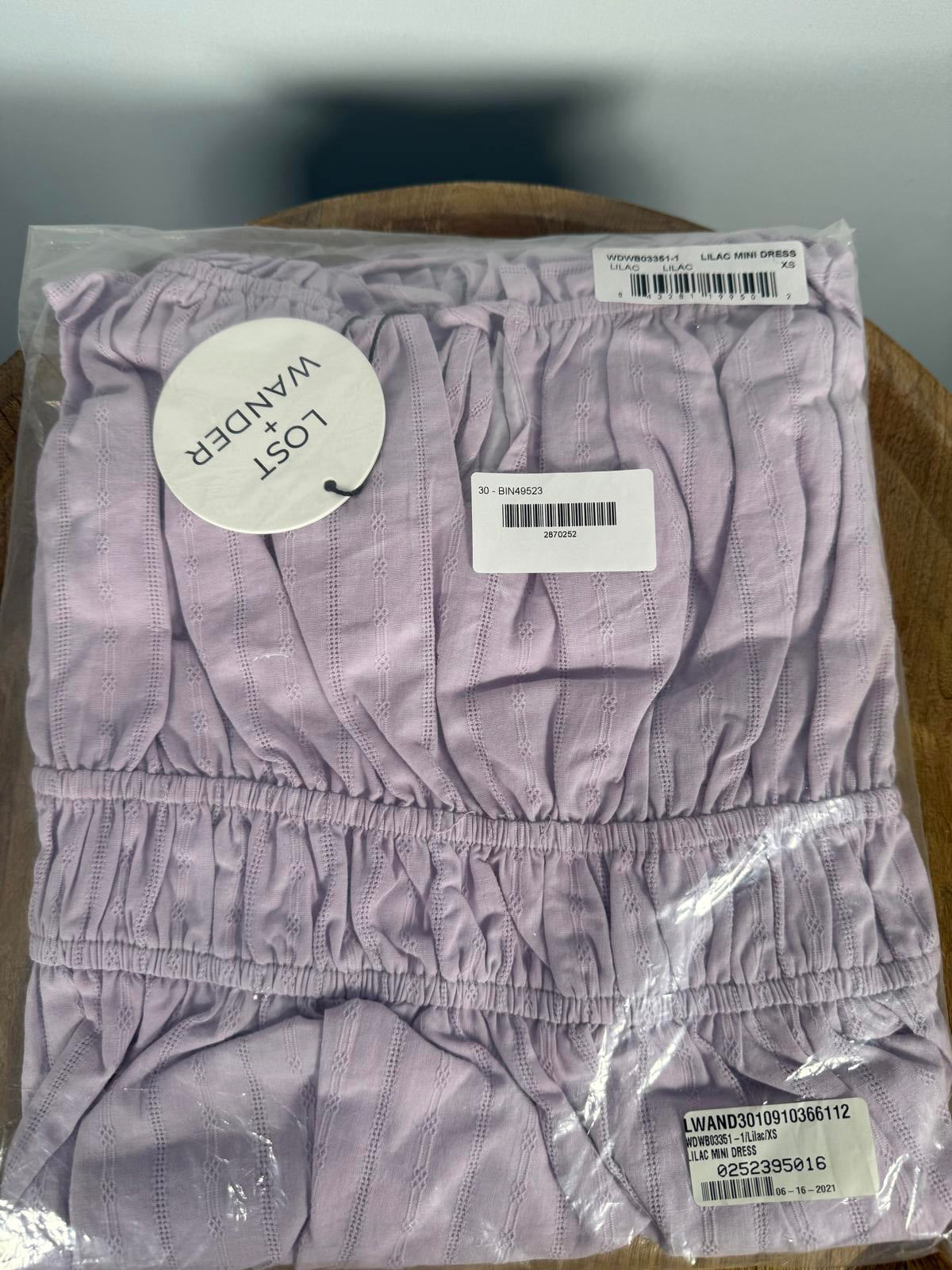 NWT Lost + Wander Lilac Puff Sleeve Mini Dress XS