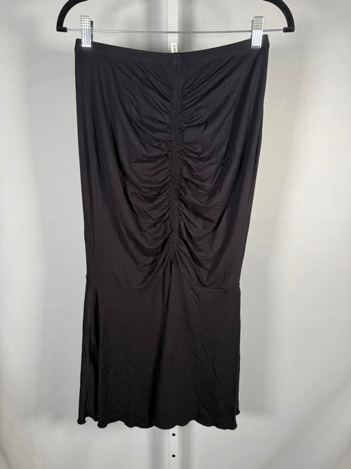 NWT Halara Mid Rise Ruched Midi Mermaid Skirt Black M