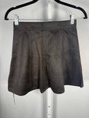 NWT Halara High Waisted 2-in-1 A Line Suede Mini Skirt Black Size Small