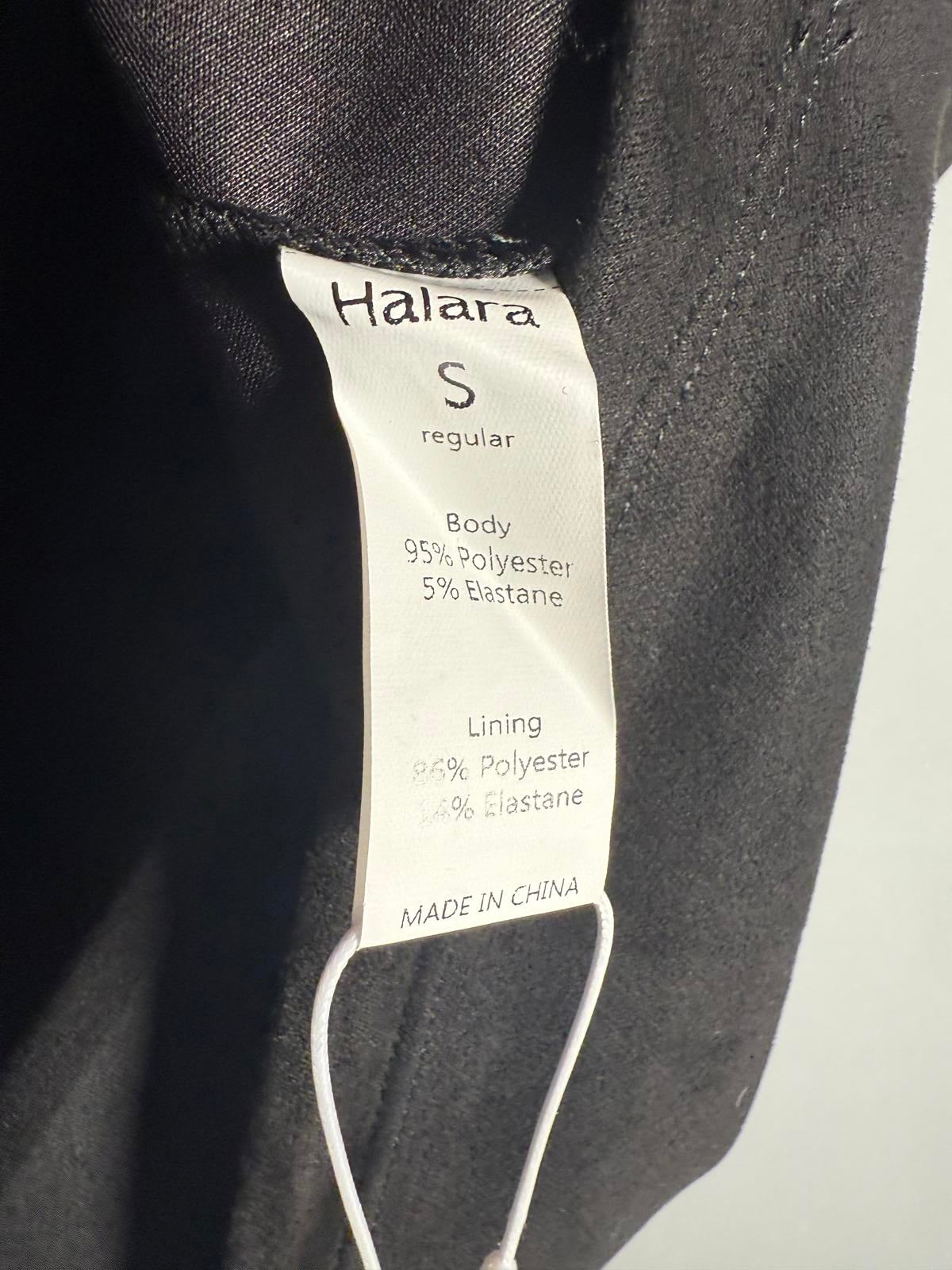 NWT Halara High Waisted 2-in-1 A Line Suede Mini Skirt Black Size Small
