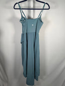 NWT Halara Breezeful High Low 2-Piece Pocket Midi Dress Stone Blue XS