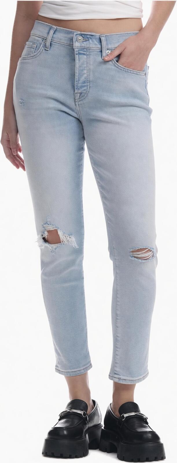 NWT 7 For All Mankind Josefina Slim Boyfriend Jeans Luxe Vintage Wash Size 29