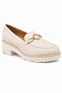 Naturalizer Porcelain Lug Sole Loafers Women's US 8.5W Wide Comfort Slip-On NWB