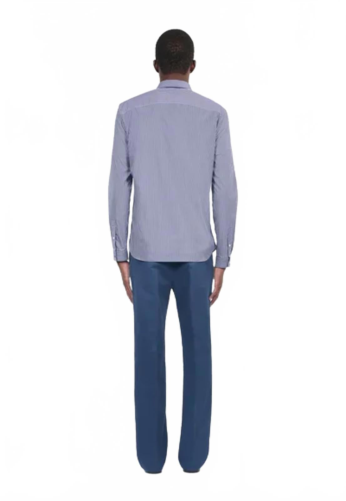 The Kooples Mens Blue And White Striped Long Sleeve Shirt - M NWT 235 MRSP