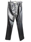 NWT 7 For All Mankind Black Faux Leather Pants Size 28