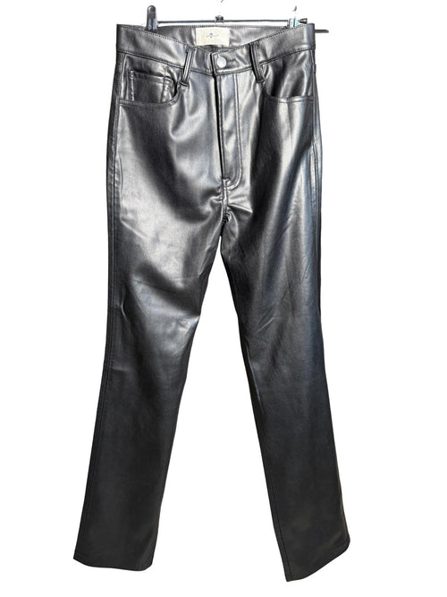 NWT 7 For All Mankind Black Faux Leather Pants Size 28