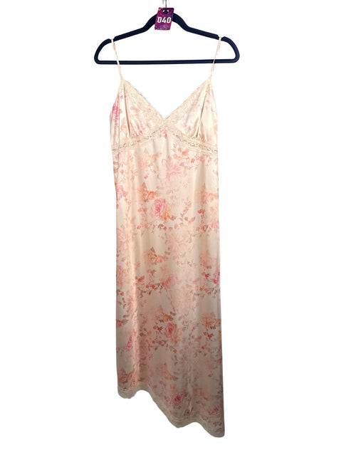 NWT WAYF Mary Lace Trim Slip Dress Satin Midi Women's Size Medium