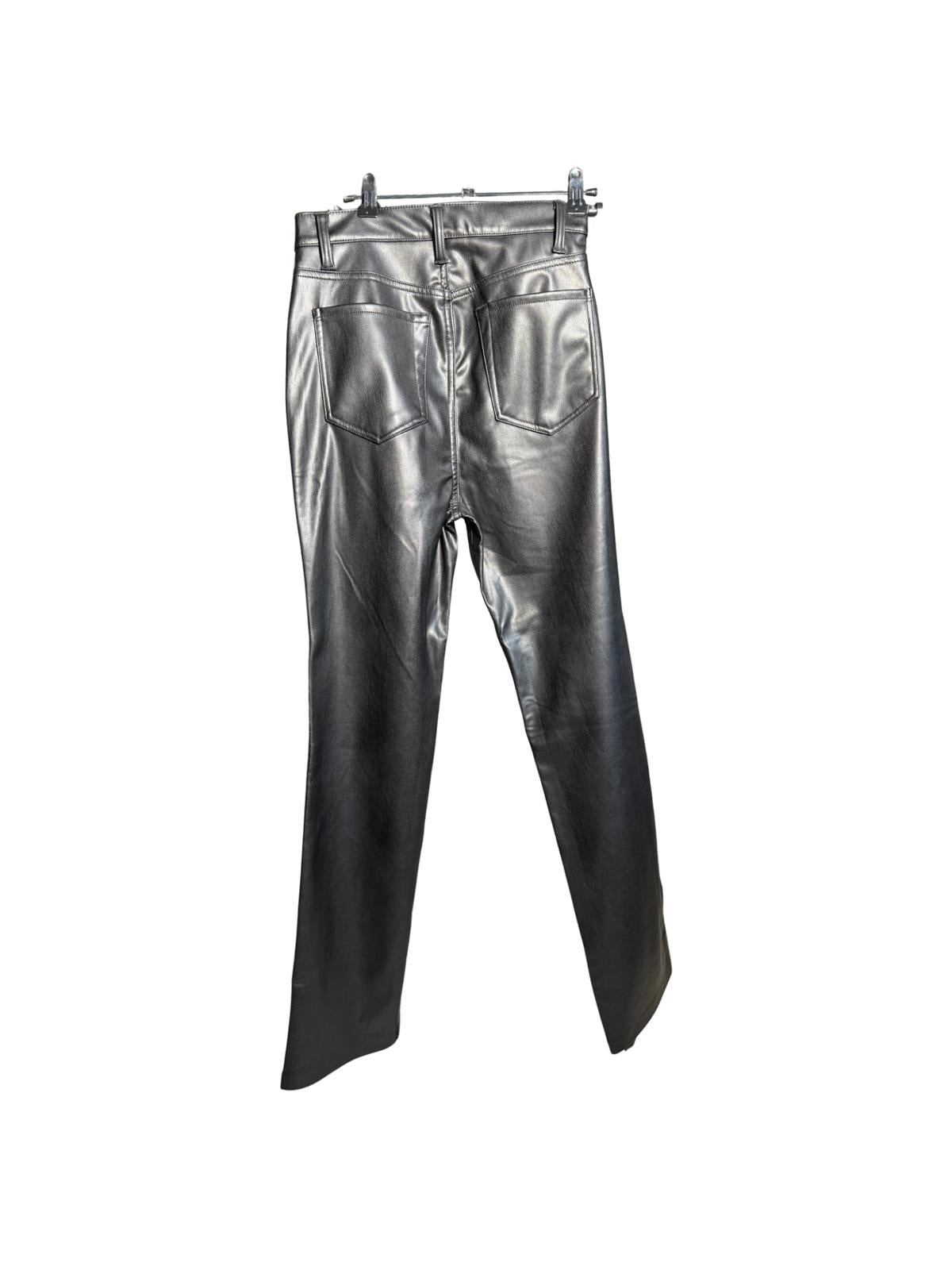 NWT 7 For All Mankind Black Faux Leather Pants Size 28