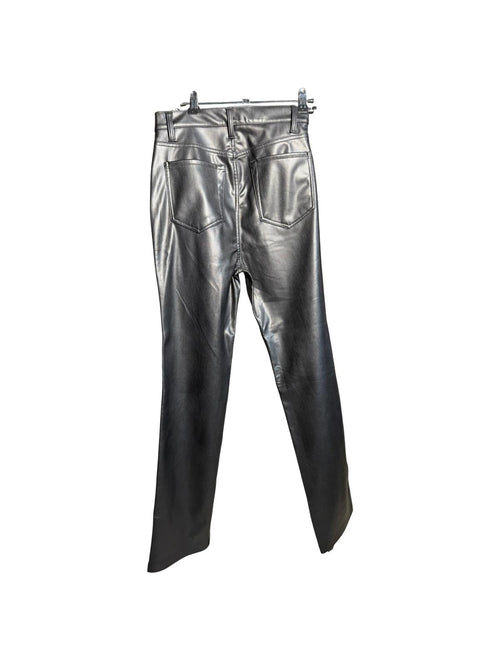 NWT 7 For All Mankind Black Faux Leather Pants Size 28