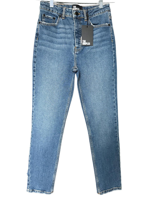 NWT The Kooples Women’s Blue Wash Slim Straight Denim Jeans Size 27