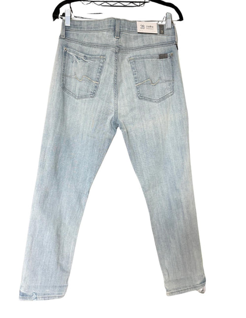 NWT 7 For All Mankind Josefina Slim Boyfriend Jeans Women’s Size 28 Light Wash