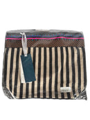 NWT Guadalupe Ife Striped Tote Handbag Black White