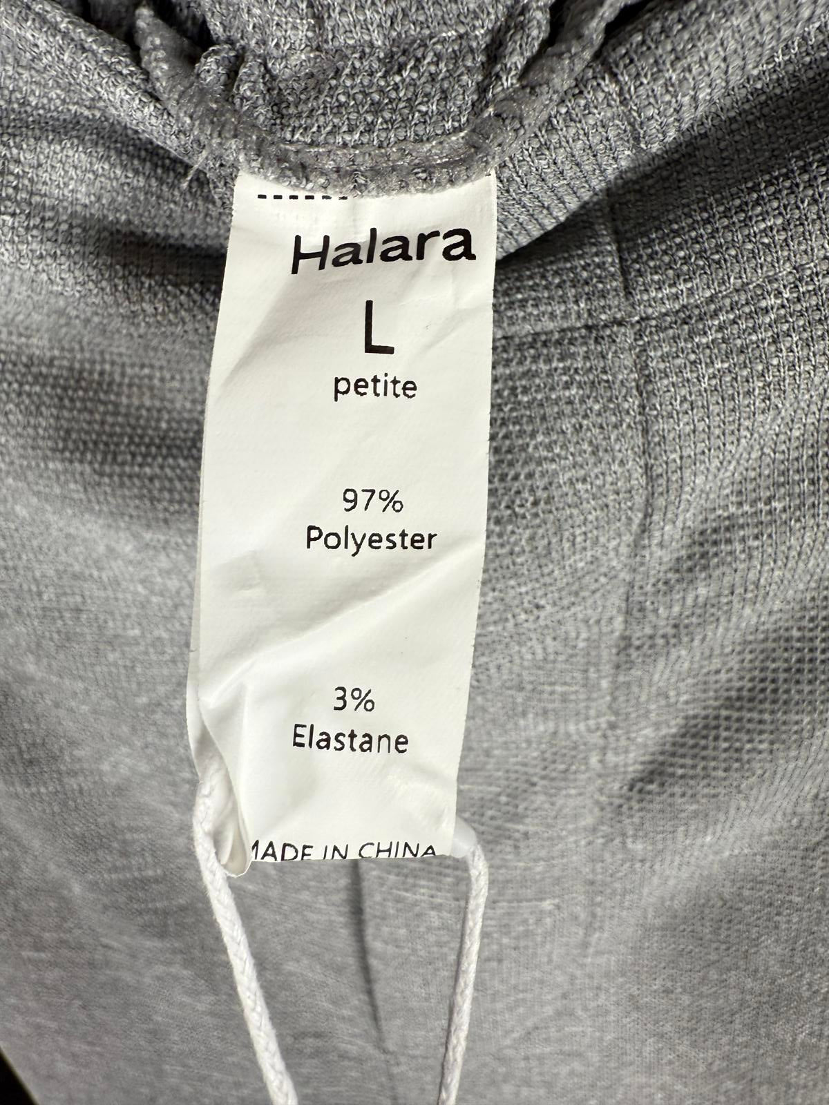 NWT Halara Flex™ High Waisted Pocket Wide Leg Waffle Work Pants Size L Petite