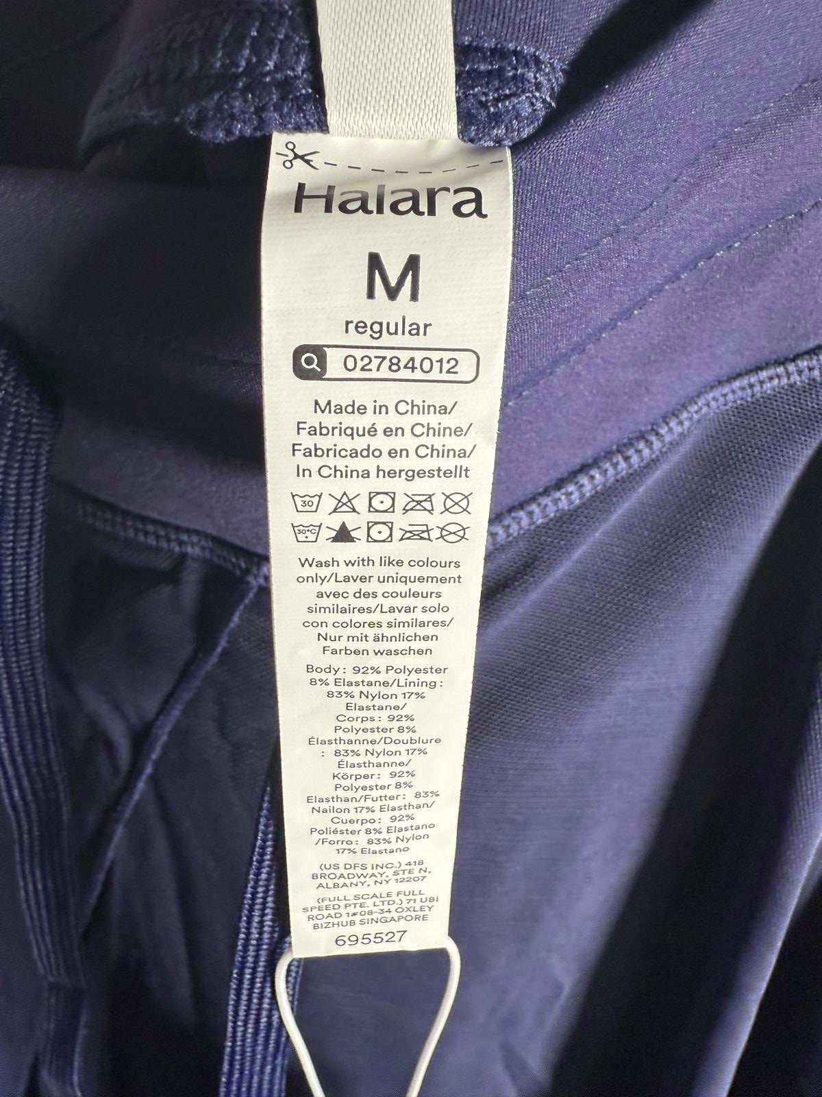 NWT Halara High Waisted Contrast Mesh 2-in-1 Pocket Midi Flare Casual Skirt - M