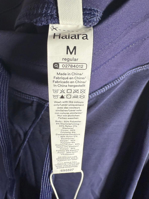 NWT Halara High Waisted Contrast Mesh 2-in-1 Pocket Midi Flare Casual Skirt - M