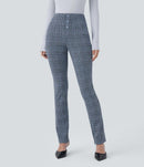 NWT Halara Flex™ High Waisted Houndstooth Plaid Skinny Work Pants Size Small