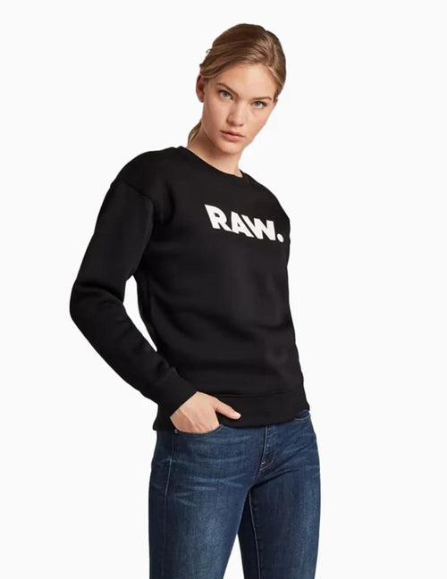 NWT G-Star RAW Women's Premium Core Crewneck Sweatshirt Black Small $110 MSRP