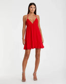 Ieena for Mac Duggal 70194 Red Mini Dress Size US 4 NWT