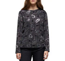 NWT The Kooples Galaxy Rhinestone Beaded Top Black Sheer Long Sleeve Size Small