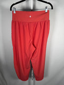 NWT Halara Breezeful High Waisted Side Pocket Split Resort Pants Kapok Red M