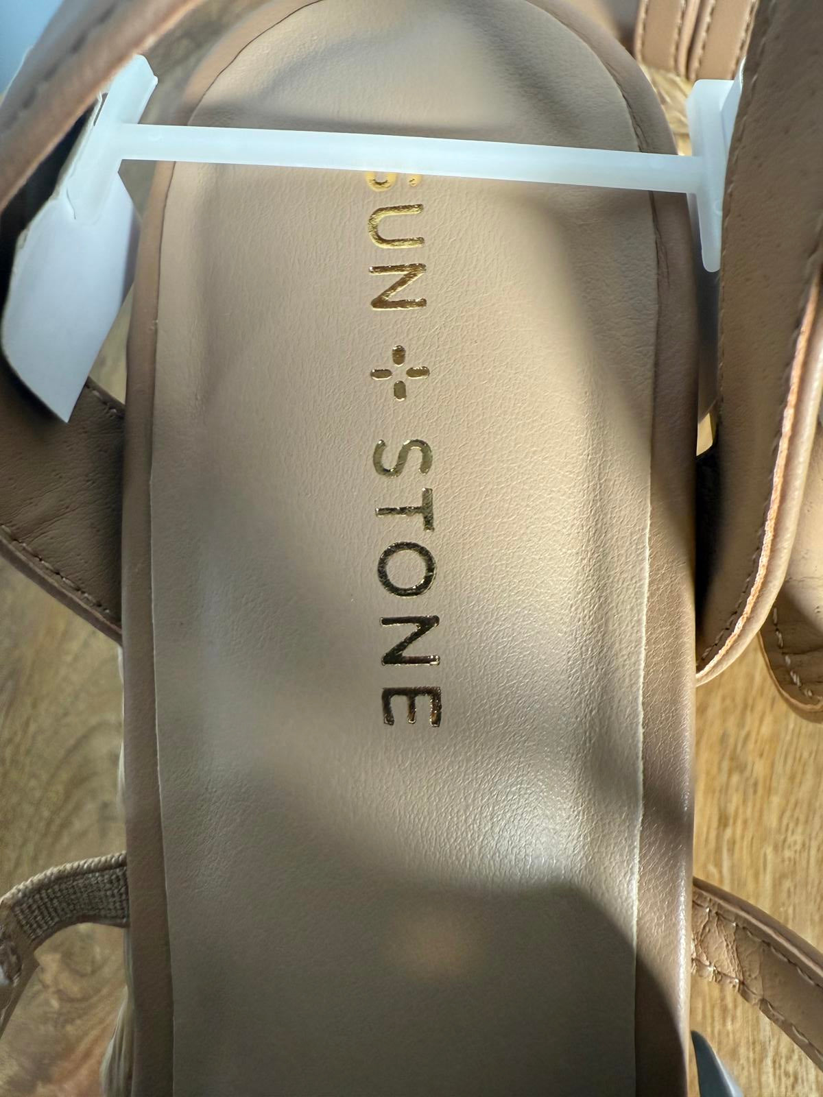 SUN STONE Women's Finnickk Strappy Espadrille Wedge Sandals Nude Size 11 NWB