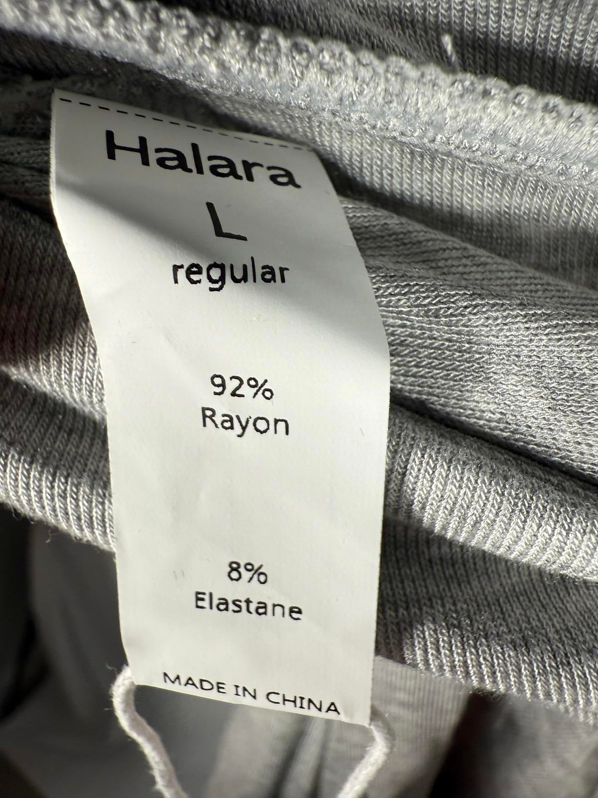 NWT Halara Ribbed Tube Backless Side Pocket Casual Jumpsuit Fog Gray Size L