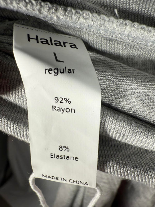 NWT Halara Ribbed Tube Backless Side Pocket Casual Jumpsuit Fog Gray Size L