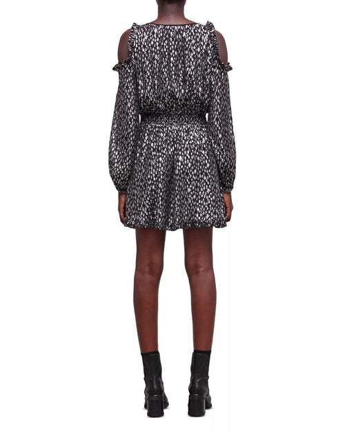 The Kooples Sparkling Leopard Print Belted Mini Dress US XS NWT
