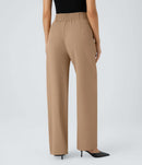 NWT Halara Flex™ High Waisted Shirred Straight Leg Work Pants Size Small Tall