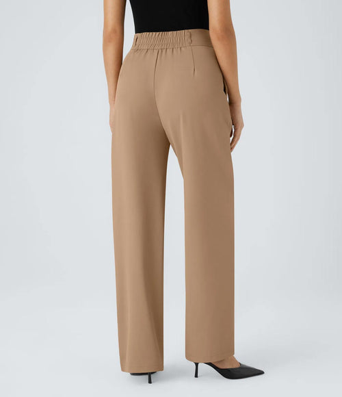NWT Halara Flex™ High Waisted Shirred Straight Leg Work Pants Size Small Tall