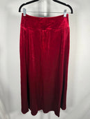 NWT Halara High Waisted High Low Crossover 2-in-1 Velvet Maxi Skirt Sangria M