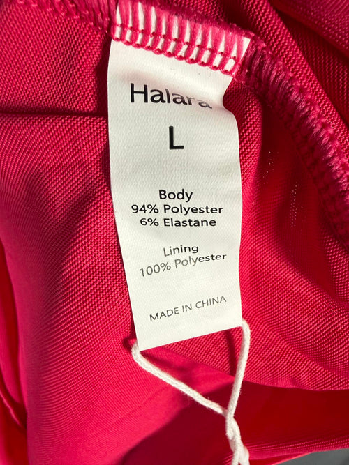 NWT Halara Long Sleeved Ruched Mini Dress Hot Pink Large