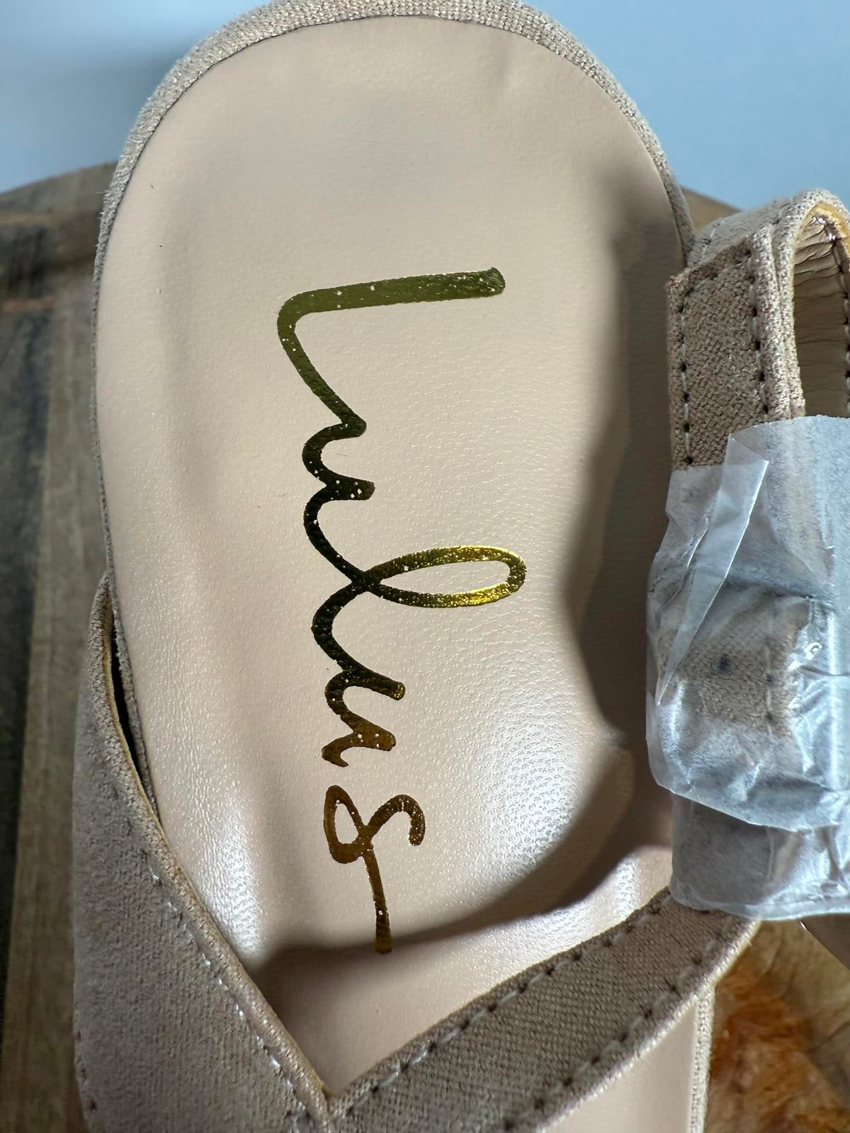 Lulus Acee Natural Suede Platform Heels - 11 NWB