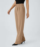 NWT Halara Flex™ High Waisted Shirred Straight Leg Work Pants Size Small Tall