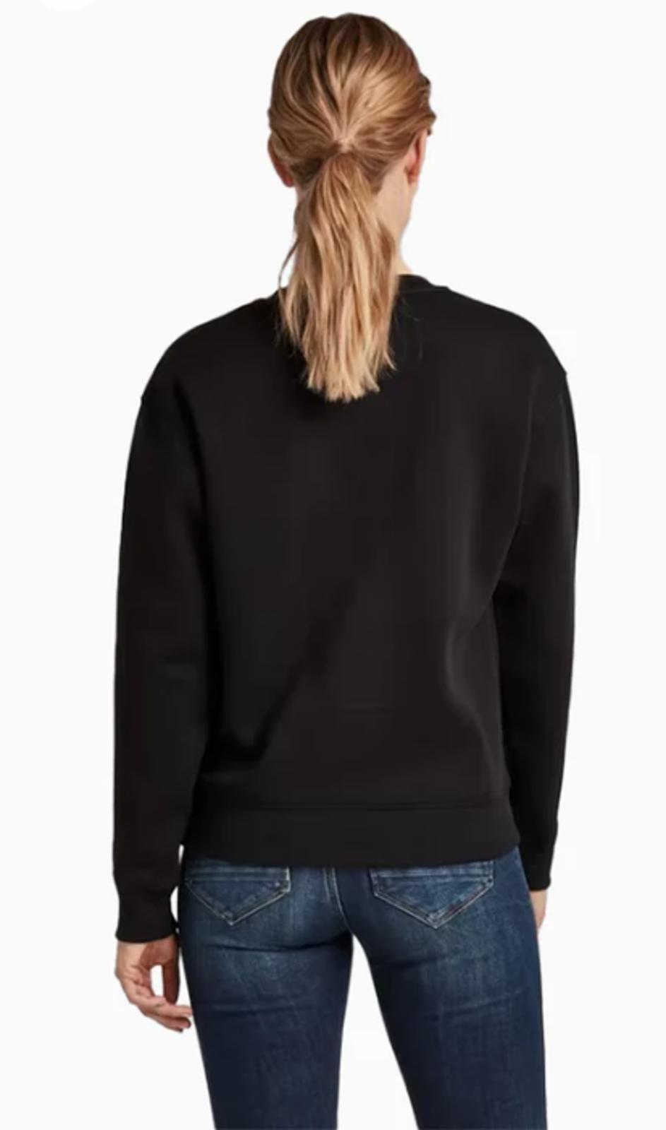 NWT G-Star RAW Women's Premium Core Crewneck Sweatshirt Black Size XS $110 MSRP