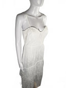 Lulus Elaborate Love White Lace Bustier Tiered High-Low Maxi Dress Size M