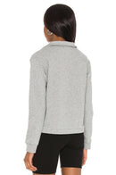 LBLC The Label Tamara V-Neck Sweatshirt Heather Grey Sweat Size XS