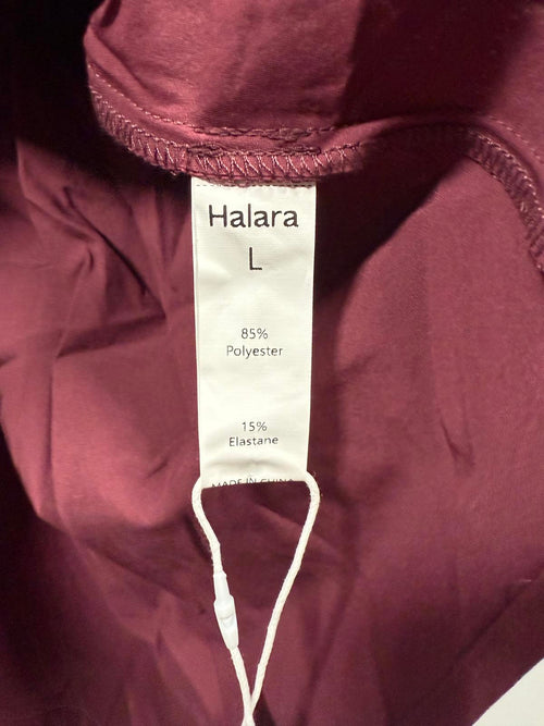 NWT Halara Breezeful Shirred High Low Flowy Quick Dry Maxi Slip Dress Amaranth L