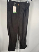 NWT Halara Mid Rise Zipper Pocket Corduroy Casual Pants Black XS Petite