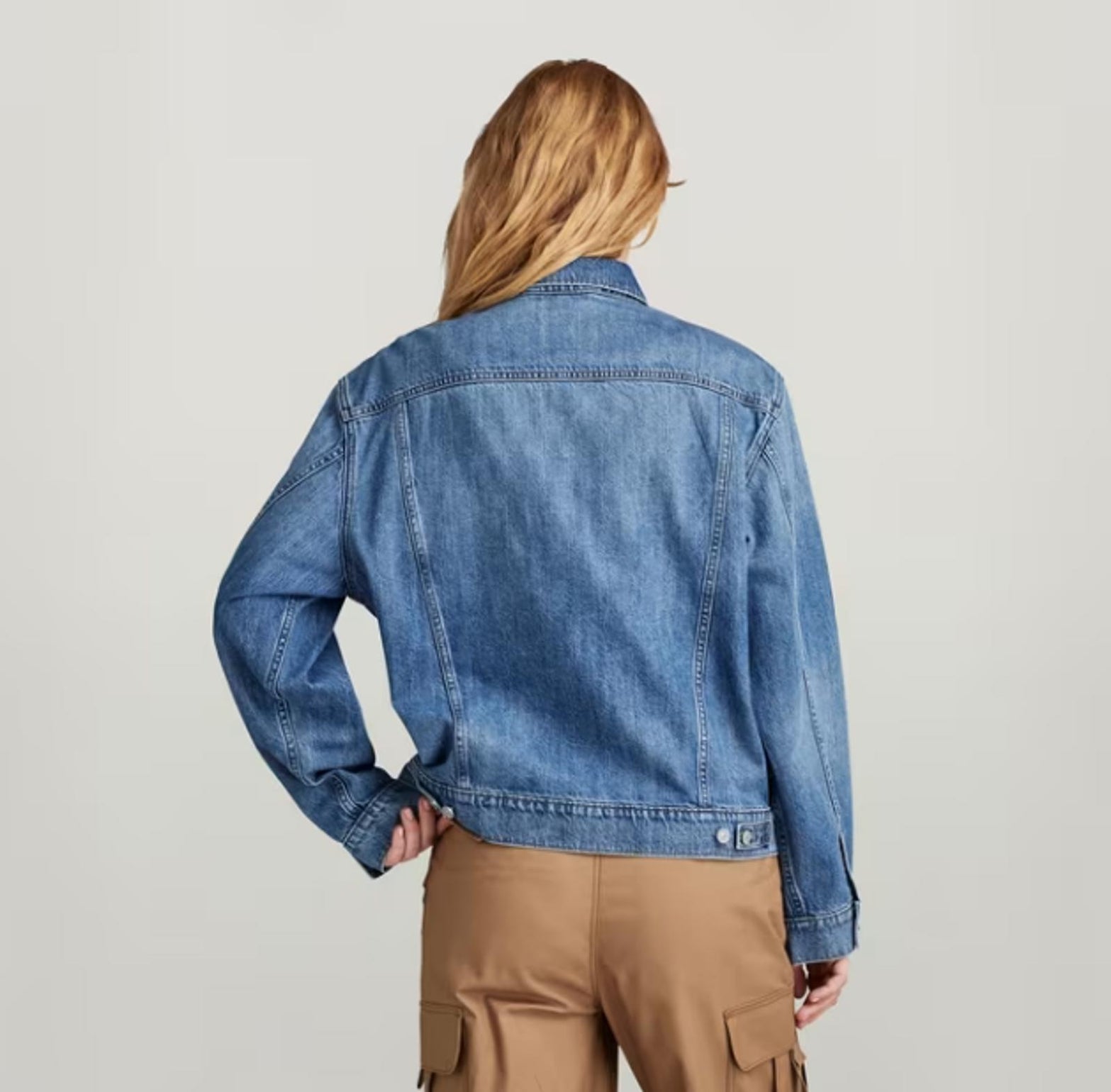 NWT G-Star RAW Women’s Relaxed Denim Jacket Faded Cliffside Blue Size XS