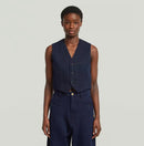 NWT G-Star Raw Denim Waistcoat Rinsed Indigo Cavalry Vest Size XS